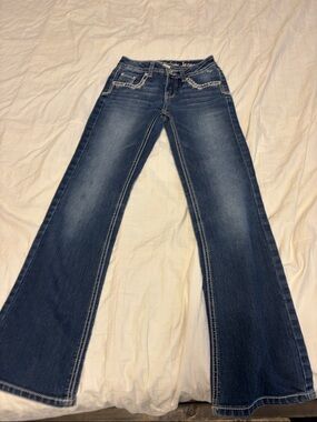 Justice Girls Blue Bootcut Jeans simply low size 12
